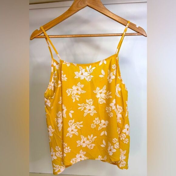 NWOT - Lush Floral Yellow Spaghetti Strap Top- xl - Picture 2 of 3